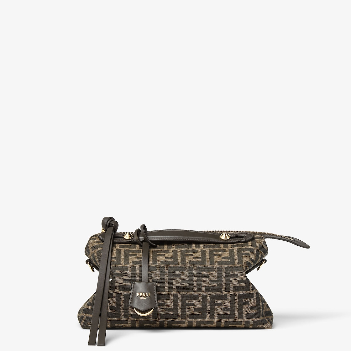 FENDI By The Way Soft Medium Brown FF jacquard fabric bag - Image 1